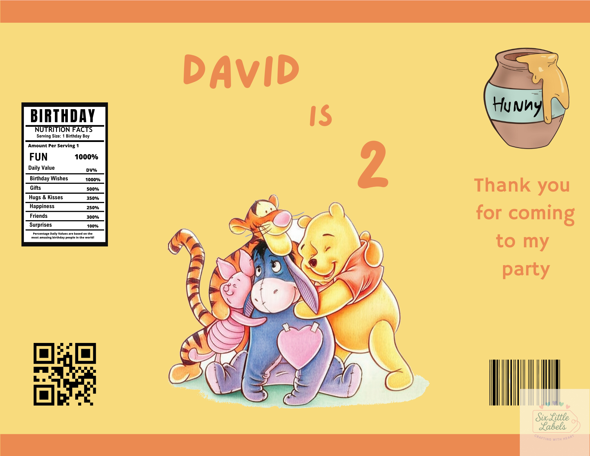 Personalised Crisp/Party Bag (Empty, Pack 10)
