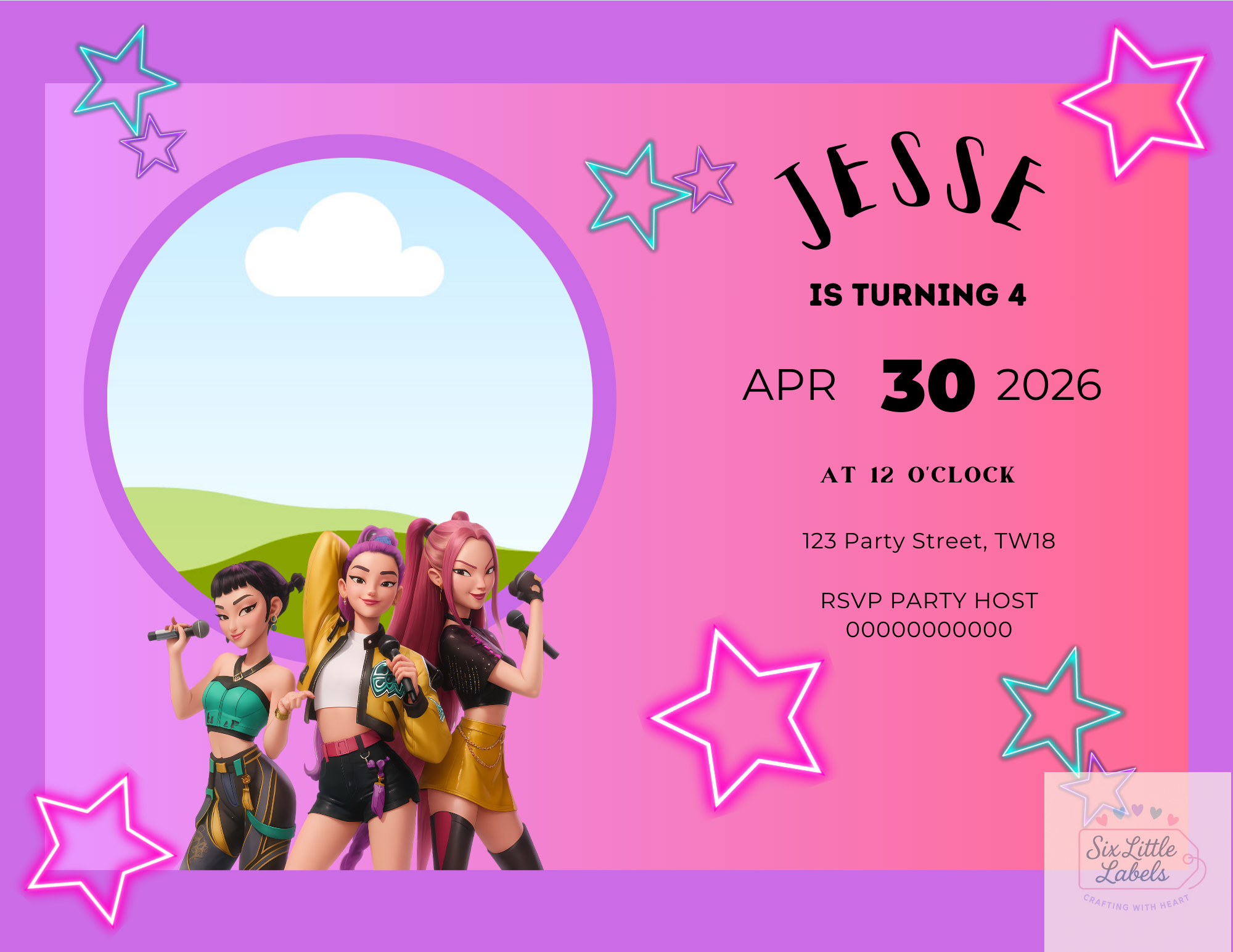 Personalised Party Invitations (Digital)