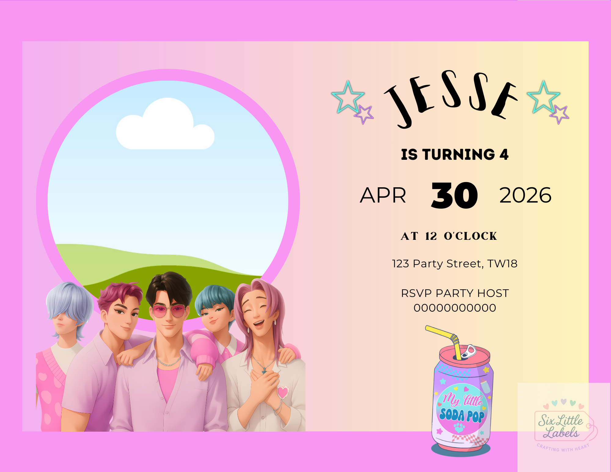 Personalised Party Invitations (Digital)