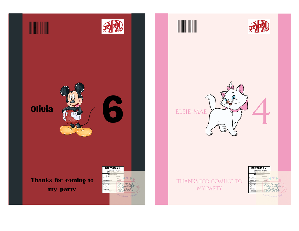 Personalised Kit Kat Wrappers (Kit Kat NOT INCLUDED)