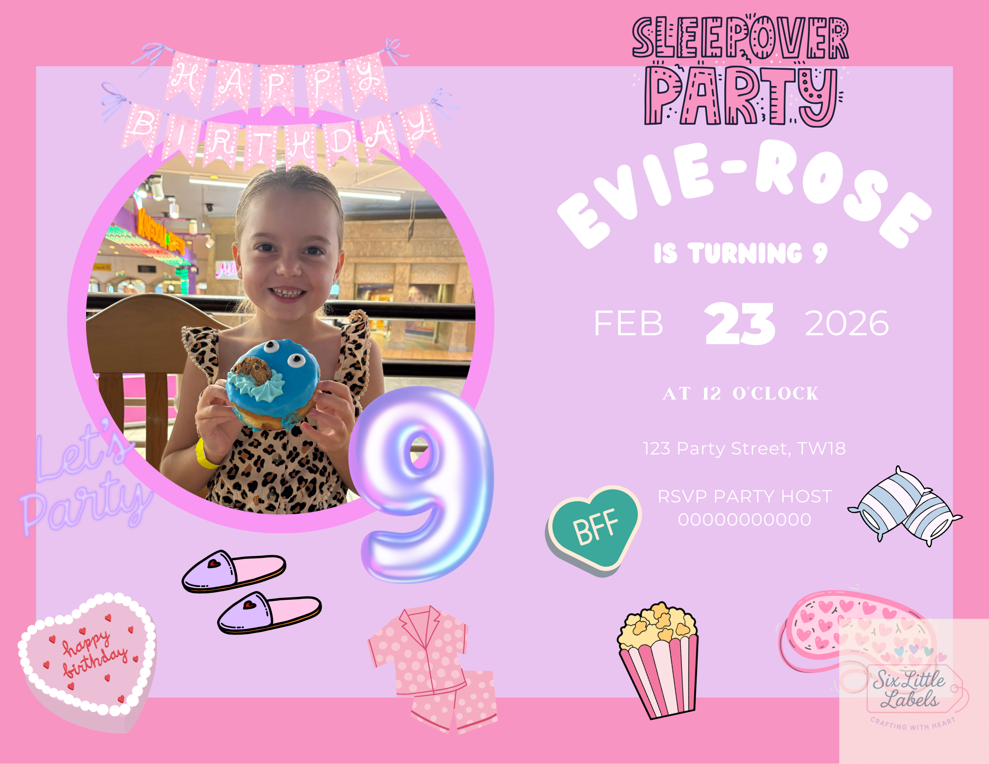 Personalised Party Invitations (Digital)
