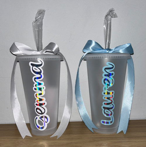 Personalised 24oz Cups with Lids & Straws
