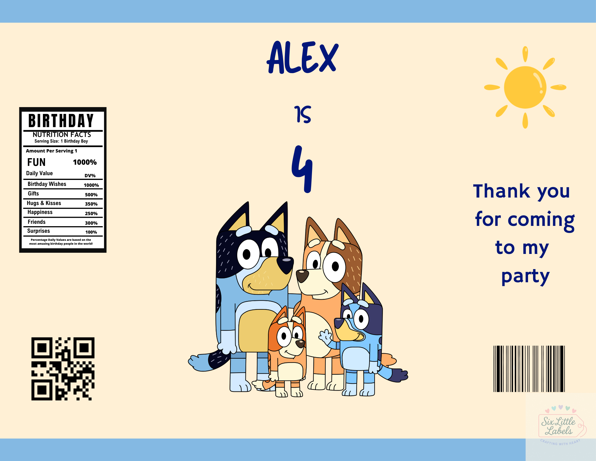 Personalised Crisp/Party Bag (Empty, Pack 10)