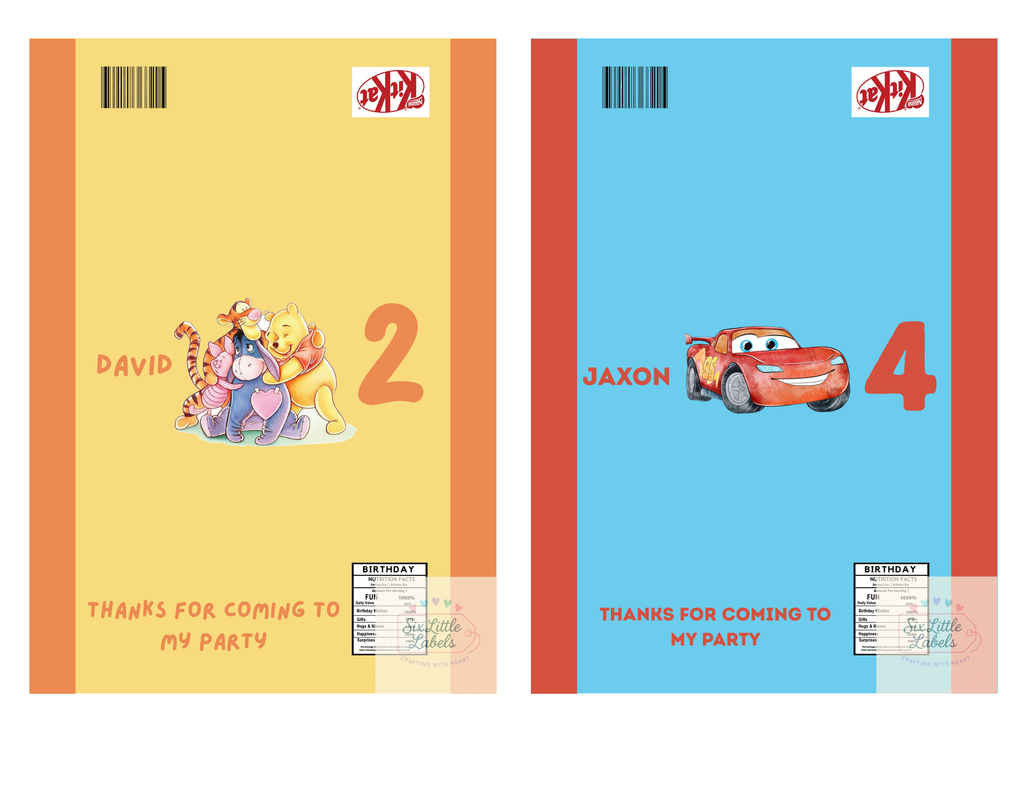 Personalised Kit Kat Wrappers (Kit Kat NOT INCLUDED)