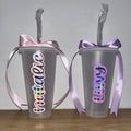 Personalised 24oz Cups with Lids & Straws