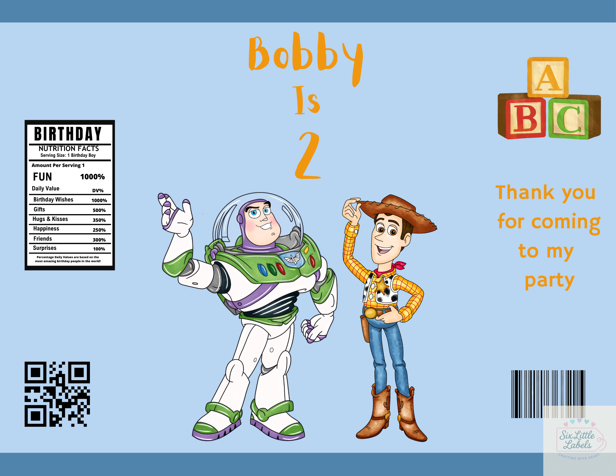 Personalised Crisp/Party Bag (Empty, Pack 10)